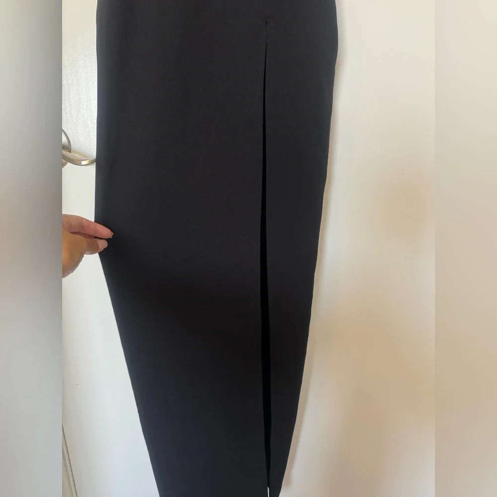 Vesper 247 - Black Maxi High Slit Dress - Picture 3 of 7